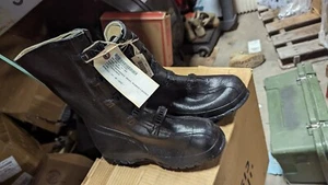 Made In USA Overshoe 5 Buckle Black Rubber Work Boots Size 11 - Picture 1 of 3