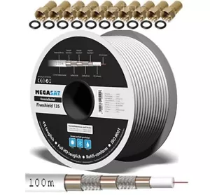 100m Coaxial Cable 135dB FULL COPPER Sat DIGITAL Antenna Cable 4K UHD 3D HD+SKY - Picture 1 of 2