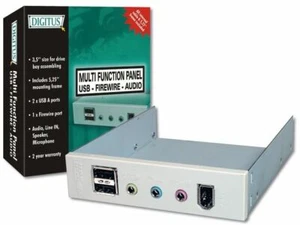 PANNELLO FRONTALE MULTIFUNZIONE 3.5" USB - FIREWIRE - AUDIO DIGITUS DA-70122 - Foto 1 di 2