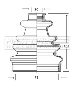 CV Bota Gaiter Exterior PARA FORD ESCORT 130bhp VII 1.8 A ELECCIÓN2/2 95->99 TODO RQB FL - Imagen 1 de 1