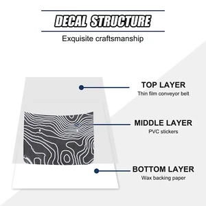Black Car Front Hood Sticker Topography Style Vinyl For Land Rover Discovery 3/4 - Picture 1 of 6