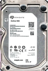 ST8000AS0002 P/N: 1NA17Z-569 F/W: RT1 S/N: Z840 TK 8TB OCT 2016 THAILAND SEAGATE - Afbeelding 1 van 2
