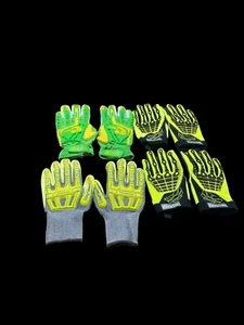 Lot of 4 Cut-Resistant Impact Work Gloves MAGID TREX XL, HEXARMOR L & XL - Picture 1 of 12
