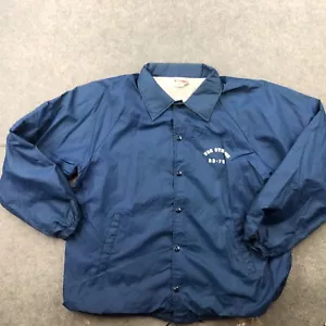 USS STRONG DD-758 Jacket Mens XL Blue Windbreaker Snap Front US Navy Destroyer - Picture 1 of 12