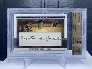 BGS 9.5 2002 SP Legendary Cuts Newton Bucky Jacobs Cut Auto /44 Senators GEM - Picture 1 of 2
