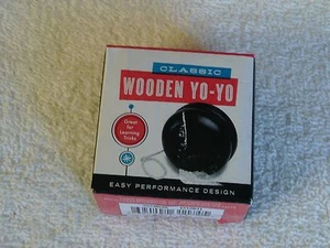 CLASSIC WOODEN YO-YO BLACK NIB - Picture 1 of 5