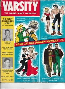 VARSITY MAGAZINE-----FEBRUARY 1949------FUNNY PAPERS COVER - Picture 1 of 1