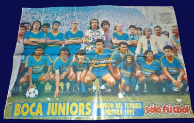 BOCA JUNIORS Apertura Champion 1992 - Solo Futbol 杂志 + 海报 84 x 54 厘米 — 第 1/4 张图片