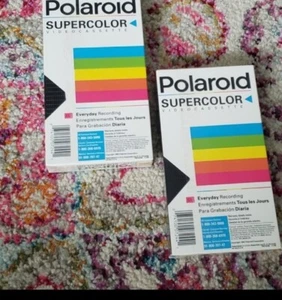 Blank Polaroid Supercolor Video Cassette VHS Tapes x 2 ~ T-120 ~ NEW SEALED - Bild 1 von 5