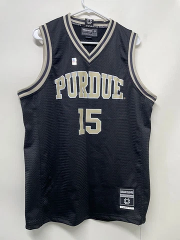 Purdue Boilermakers Mens Zach Edey Black Basketball Jersey NCAA Urban Champs Cover