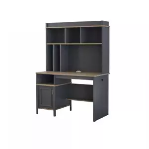 Schreibtisch Regale Bürotisch Computertisch Holz Grau Kinderzimmer - Bild 1 von 1