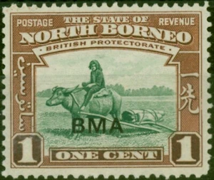 North Borneo 1945 1c Green & Red-Brown SG320 Fine MNH - Picture 1 of 1