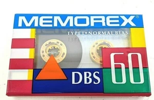 Memorex DBS Type 1 Normal Bias 60 Min Audio Cassette Tape Sealed - Picture 1 of 3