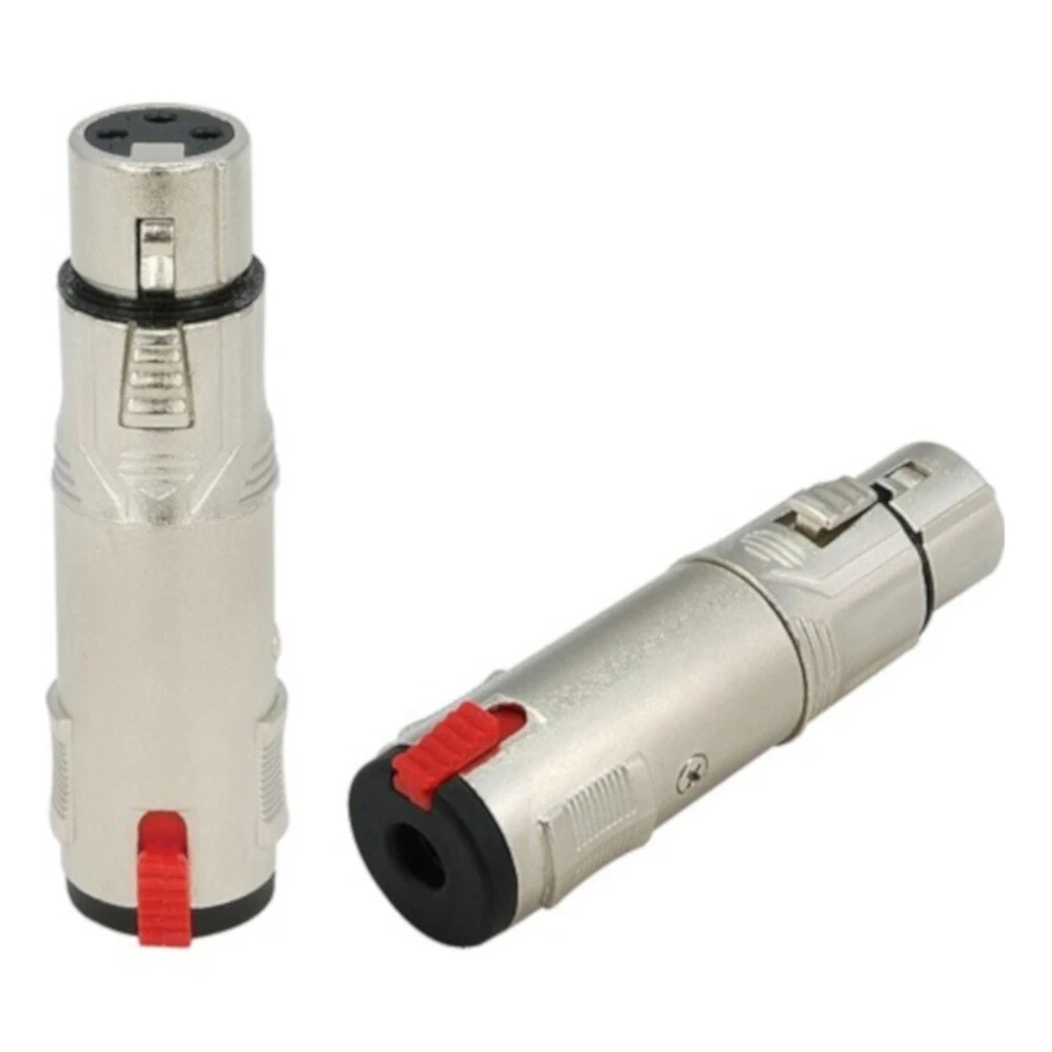 (2 Pack) High Quality XLR Female to 1/4 Female Jack w/Latch Lock Audio Adapter - Image 1 of 1