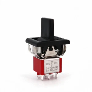 5Pcs SH R8018A-P14 MOM-OFF-MOM 6Pin Momentary Snap-in Mini Paddle Toggle Switch - Picture 1 of 5