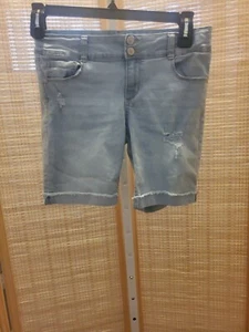 Arizona Girls Jean Shorts Size 12.5 Plus Adjustable Waist Bermuda Pockets - Picture 1 of 11