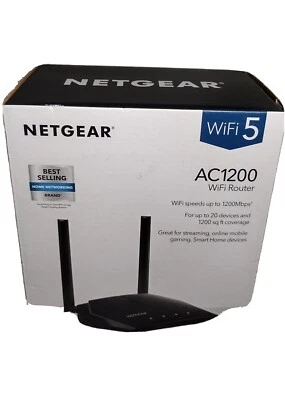 NETGEAR AC1200 WIFI 5 Router/Streaming and Gaming/Good Coverage/Dual Band/NIB - Image 1 of 4