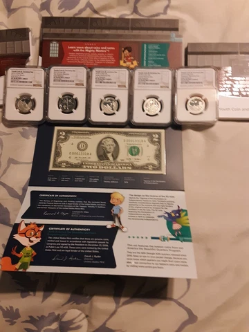 2019 Youth Coin and Currency Set NGC PF70 UC / w OGP & $2 Bill. Only 10k sets!! Cover
