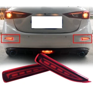 2x For Mazda 3 2014 2015 2016 Sedan Rear Left Right Fog Light LED Lamp Reflector - Picture 1 of 2