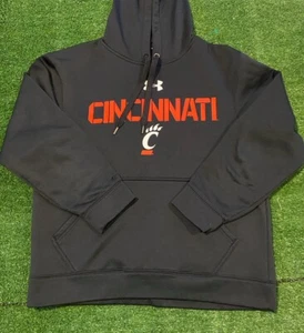Under Armour Cincinnati Bearcats hoodie mens small sweatshirt black oversize - Picture 1 of 10