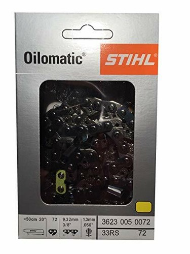 Stihl 3652 000 0072 RMC Chaîne de tronçonneuse 50 cm 72 maillons 1,6 mm 3/8 Gouge demi-ronde