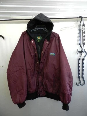 Cabela's  Jacket Men's 2XL TALL  BURGANDY  Full Zip Hooded Fleece Lined ( NICE ! - Image 1 of 4