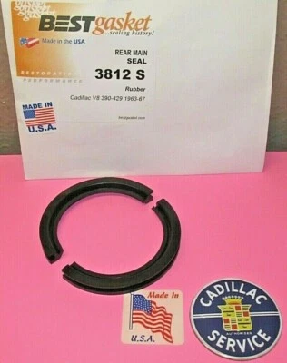 1963 - 1967 CADILLAC DEVILLE 390+429 V-8 REAR MAIN OIL SEAL BEST USA MADE 3812S - Image 1 of 4