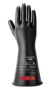 Ansell 113784 Black Size 10 Natural Rubber Mechanic's Gloves - 11" Length - Picture 1 of 5