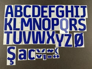 2024 2025 OFICIAL EFL FUTBOL LIGA AZUL JUGADOR TALLA LETRAS 50mm - Imagen 1 de 5