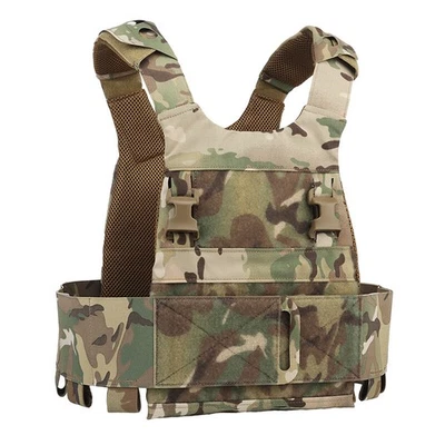 FCPC Tactical Vest Plate Carrier w/ 5.56 Mag Pouch Ferro Style Military { - Image 1 of 4