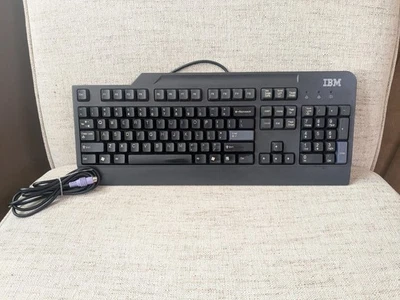 Vintage IBM KEYBOARD PS/2 PS2 Wired Black QWERTY English KB-0225 - Image 1 of 4
