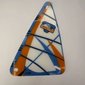 Lego Stck. Kunststoff Dreieck 9x15 Segel orange blau Arktis # x772px2-Set # 6579 - Bild 1 von 5