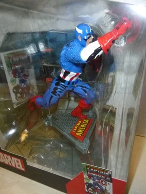 NUEVO 6" escala Capitán América (sin usar, en caja) Marvel cómic arte estatua (2024) McFarlane Foto 1 de 4