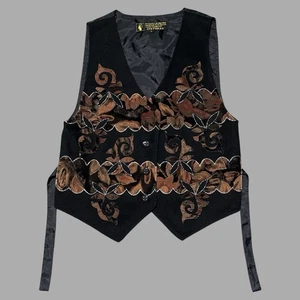 Chaleco Ruso Hecho a Mano Svetyolka L Terciopelo Look Floral Bordado Boho Folk - Imagen 1 de 4