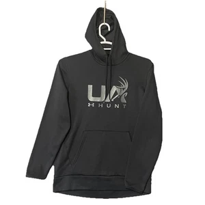 Under Armour Jagd Hoodie Herren Medium Schwarz Hirsch Pullover Sweatshirt Fleece - Bild 1 von 6