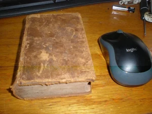 1849 Rare Revised Edition Pocket Size Hymns Methodist Episcopal Church Bible - Foto 1 di 11