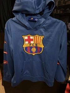 Sudadera con Capucha Barcelona Jóvenes Niños Talla XL Azul - Imagen 1 de 4