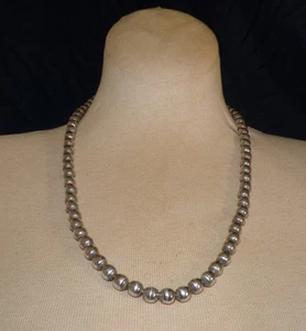 Collana di perle vintage in argento sterling Taxco Mexico - 76 grammi - Foto 1 di 16