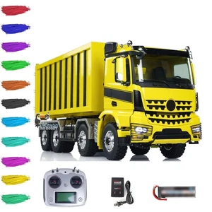 LESU 1/14 Hydraulic RC Roll On/Off Dump Truck Metal Waste Bin RTR Tipper Model - Picture 1 of 12