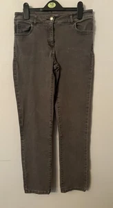 Laura Ashley Grey Soft Denim Straight Leg Jeans. Size 10. VGC #G6 - Picture 1 of 5