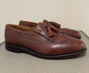 Allen Edmonds braun Golfax Leder Budapester Quaste Halbschuhe Größe 10 D - Bild 1 von 23