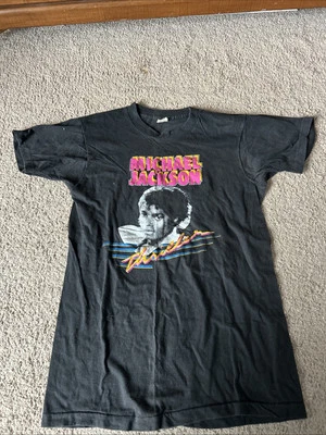 Camiseta juvenil Michael Jackson vintage años 80 M doble cara pop thriller Foto 1 de 4
