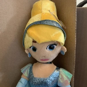 Lindo muñeco de peluche Ty Sparkle Disney Cenicienta azul amarillo princesa 15" - Imagen 1 de 9