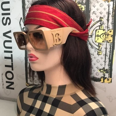 NUEVO BURBERRY BE4406-U GAFAS DE SOL MUJER – BEIGE ACETATO, FORMA CUADRADA Foto 1 de 4