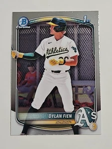 2025 Bowman Chrome #BCP-47 Dylan Fein 1st Bowman Oakland A's MLB Prospect Card - Picture 1 of 2