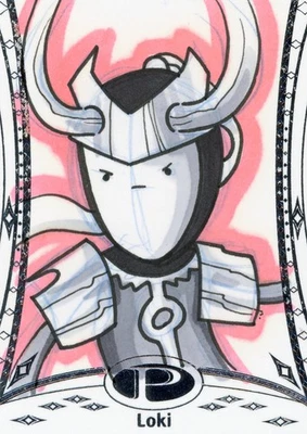 2014 Marvel Premier SKETCH 1/1 Loki (Artist Signature TBD) - Image 1 of 2