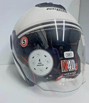 Nolan N40-5 Jet Helmet White w/Black DOT approved Foto 1 de 4