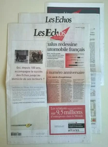 LES ECHOS du 2 avril 2008 - NUMERO ANNIVERSAIRE : 100 ANS DES ECHOS - Picture 1 of 12