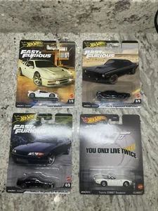 Hotwheels Premium Lot Of 4 Plymouth AAR Cuda Toyota 2000gt Nissan Skyline Gt-r - Picture 1 of 7