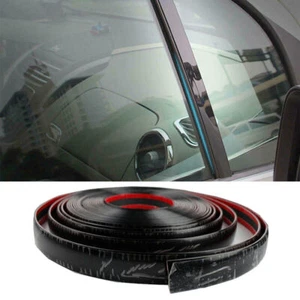 Car Side Door Black Chrome Strip Bumper Protector Trim Tape Sticker Accessories - Picture 1 of 10